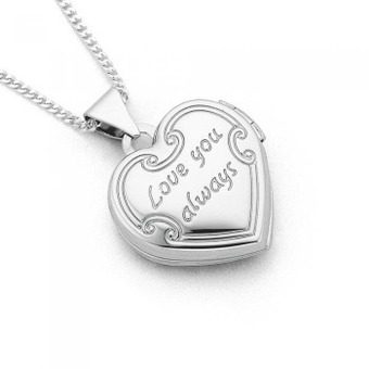 Prouds Sterling silver heart locket offer