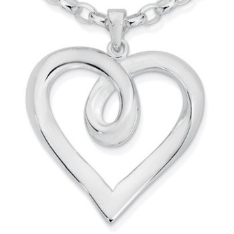 Angus & Coote Sterling silver heart pendant offer