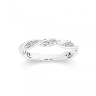 Angus & Coote Sterling silver cubic zirconia twisted ring offer