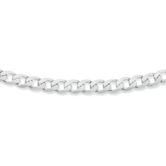 Angus & Coote Sterling silver gents 55cm dia cut bevelled curb chain offer