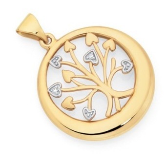 Goldmark 9ct gold diamond tree of life pendant offer