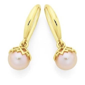 Goldmark 9ct gold cultured freshwater pearl hook earrings offer