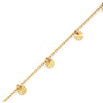 Goldmark 9ct gold 19cm multi disc bracelet offer