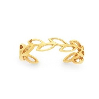 Goldmark 9ct gold open leaf wreath toe ring offer