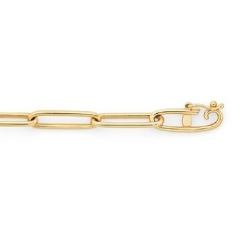 Goldmark 9ct gold 19cm solid paperclip vintage clasp bracelet offer