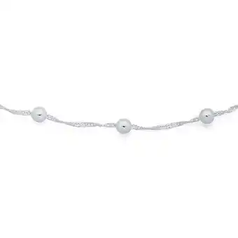Goldmark Sterling silver italian made 45cm beaded singapore chain offer