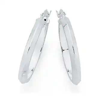 Goldmark Sterling silver 20mm fine bevel hoop earrings offer