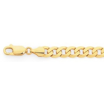 Goldmark 9ct gold 21cm solid curb gents bracelet offer