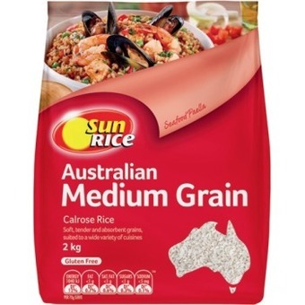 IGA Sunrice medium grain white or brown rice 2kg offer