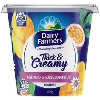 IGA Dairy farmers thick & creamy yoghurt 600g selected varieties offer