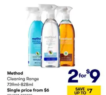 BIG W Methods Cleaning Range 739ml-828ml offer