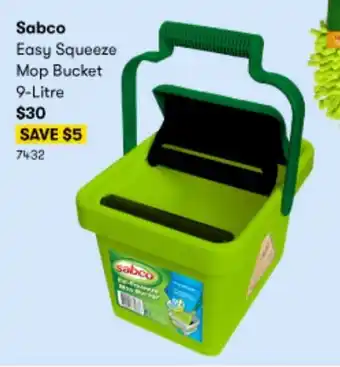 BIG W Sabco Easy Squeeze Mop Bucket 9 Litre offer