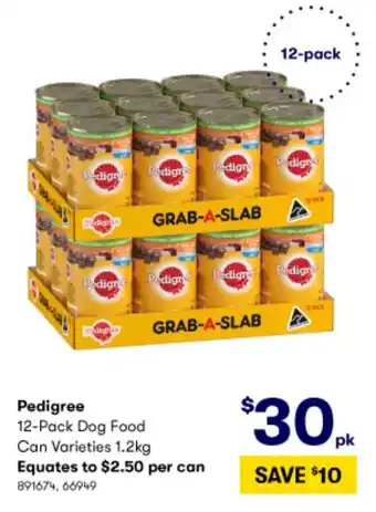 BIG W Pedigree 12 Pack Dog Food 1.2Kg offer