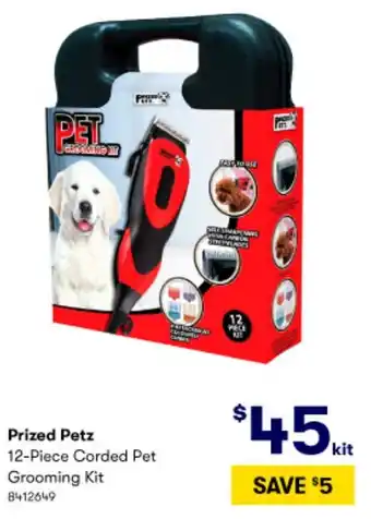 Prized Petz 12-Piece Corded Pet Grooming Kit