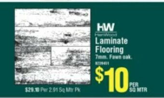 Bunnings HW Laminate Flooring per SQ MTR offer