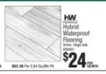 Bunnings HW Hybrid Waterproof Flooring per SQ MTR offer
