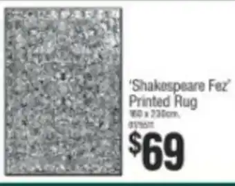 Bunnings Shakespeare Fez Printed Rug offer