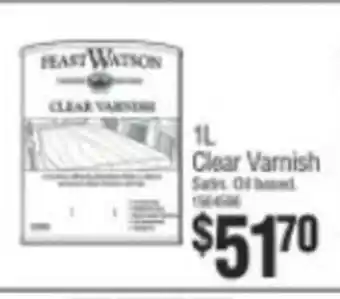 Bunnings 1L Clear Varnish offer