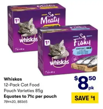 Whiskas 12-Pack Cat Food 85Kg