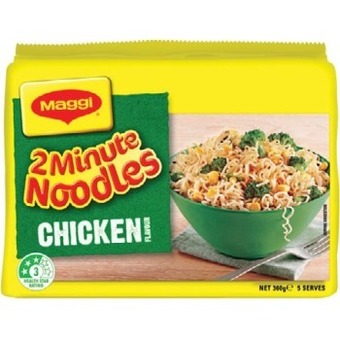 Coles Maggi 2 minute noodles 5 pack 335g-380g offer