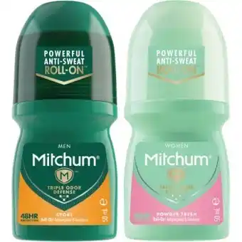Coles Mitchum deodorant roll on 50ml offer