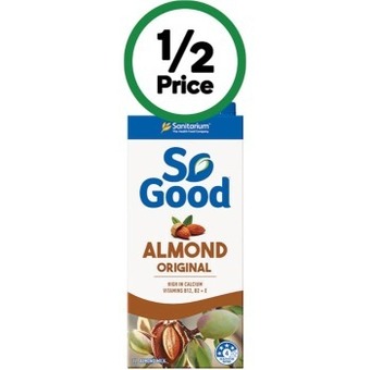 Woolworths Sanitarium so good almond milk 1 litre offer