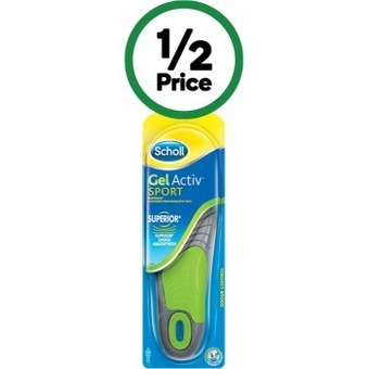 Woolworths Scholl gel activ insoles 1 pair offer