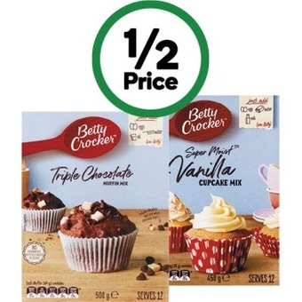 Woolworths Betty crocker baking mixes 400-540g offer