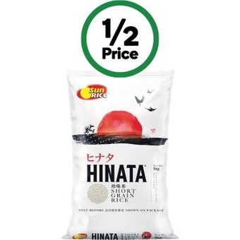 Woolworths Sunrice hinata short grain rice 5 kg offer