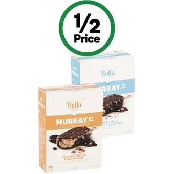 Woolworths Bulla murray st ice cream sticks 400ml pk 4 offer