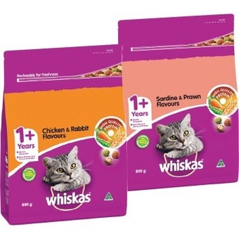 Woolworths Whiskas dry cat food 800g offer