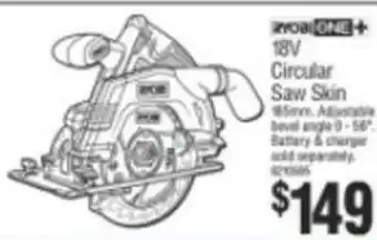 Bunnings Ryobi One 18V Circular Saw Skin offer