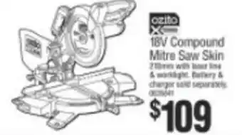 Bunnings Ozito 18V Compound Mitre Saw Skin offer