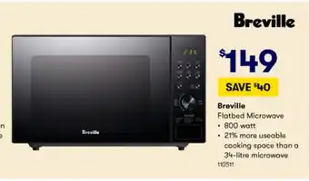 BIG W Breville Flatbed Microwave 800W offer
