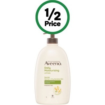 Woolworths Aveeno daily moisturising fragrance free body lotion 1 litre offer
