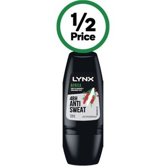 Woolworths Lynx roll on deodorant 50ml offer