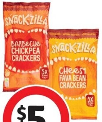 Coles Snackzilla Multipack Crackers 90g offer