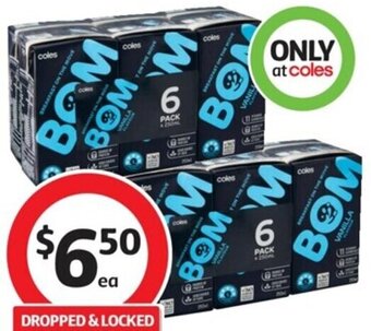 Coles Coles BOM Liquid Brekkie 6x250mL offer