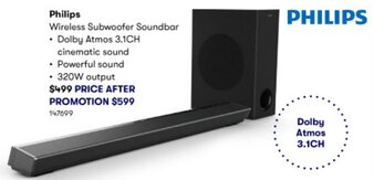Philips Wireless Subwoofer Soundbar