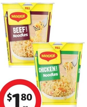 Coles Maggi Noodle Cup 58g-65g offer