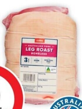 Coles Coles Australian Pork Leg Roast Boneless offer
