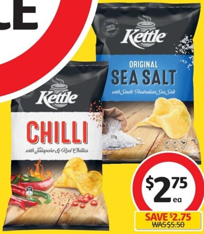 Kettle Potato Chips 150g165g offer at Coles