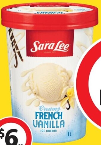 Coles Sara Lee 1 Litre offer