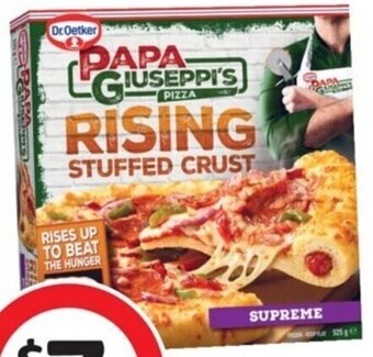 Coles Dr. Oetker Papa Giuseppi's Pizza Rising Stuffed Crust Supreme 525g offer