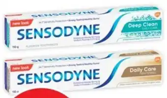 Coles Sensodyne Toothpaste Total Care & Whitening or Deep Clean Sensitive Gel Toothpaste 110g offer
