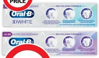 Coles Oral-B 3D White Lasting Toothpaste 95g offer