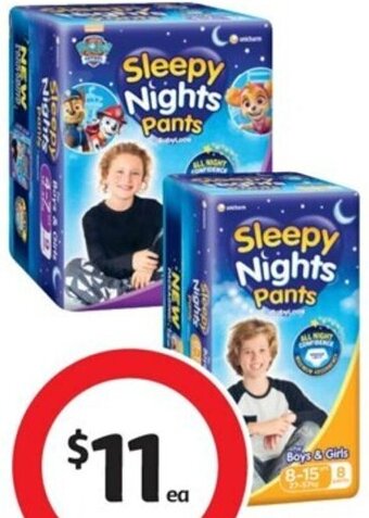 Coles BabyLove Sleepy Nights Pants 8 Pack-12 Pack offer