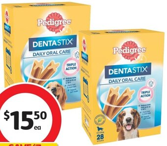 Coles Pedigree Dentastix 28 Pack offer