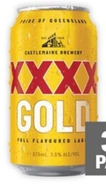 Coles XXXX Gold Block Cans 30x375mL offer