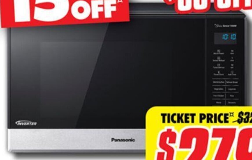 Panasonic 32L Inverter Sensor Microwave offer at The Good Guys
